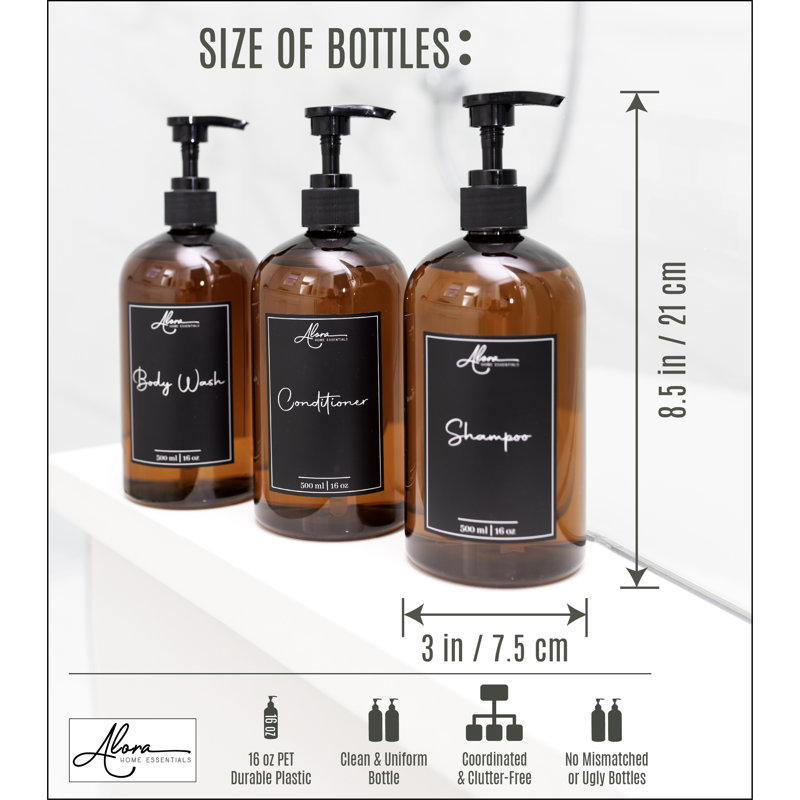 Alora Home Essentials Alora 5In1 Apothecary Bottles For Home